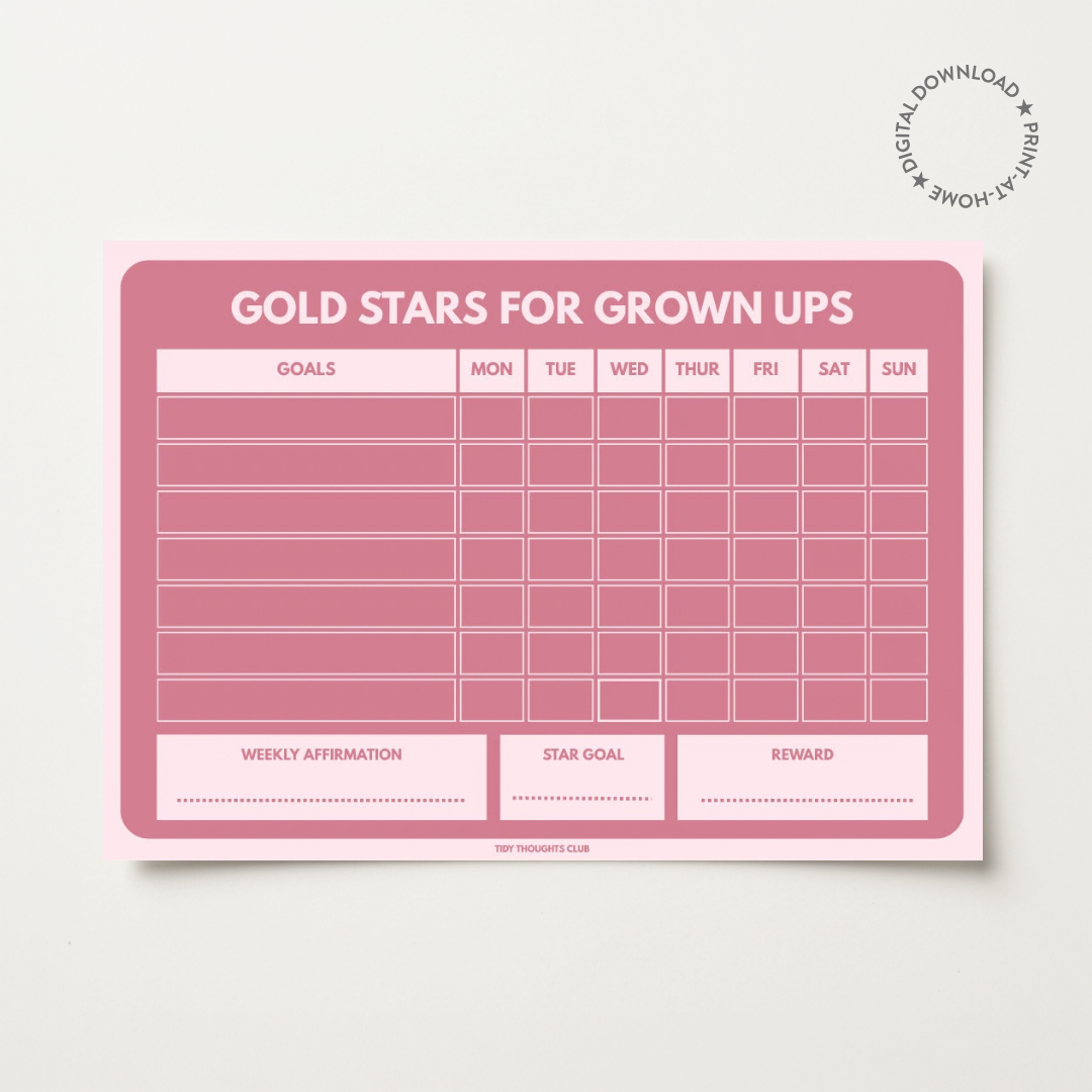 Printable Gold Star Chart | Blush Bloom