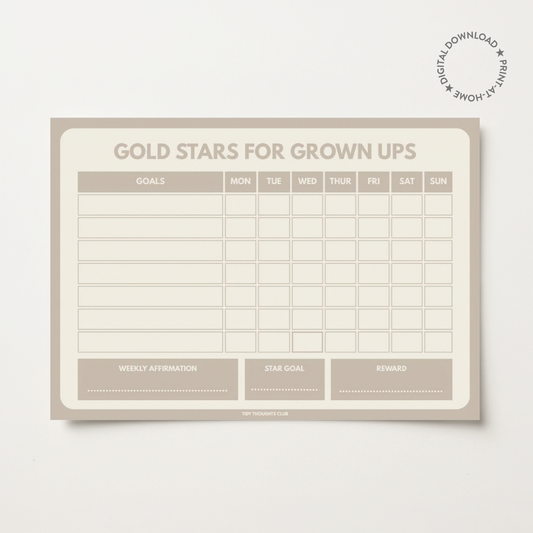 Printable Gold Star Chart | Oat Latte