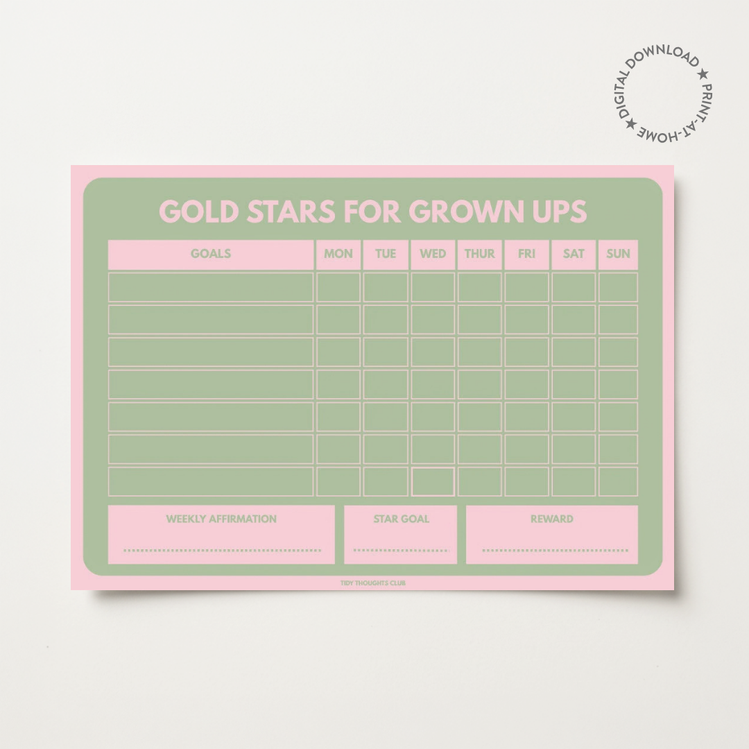 Printable Gold Star Chart | Matcha