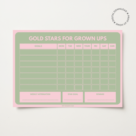 Printable Gold Star Chart | Matcha