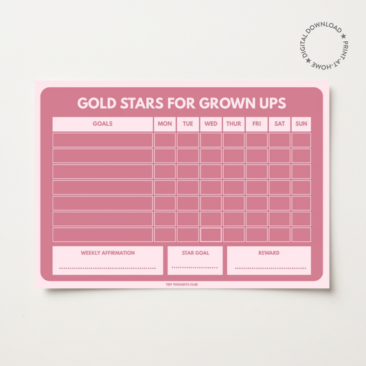 Printable Gold Star Chart | Blush Bloom